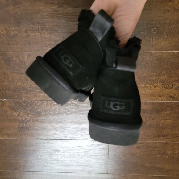 NEW UGG Classic Mini Toggler Boots Womens 7 Suede Wool Outdoors Cozy Winter - Picture 6 of 9